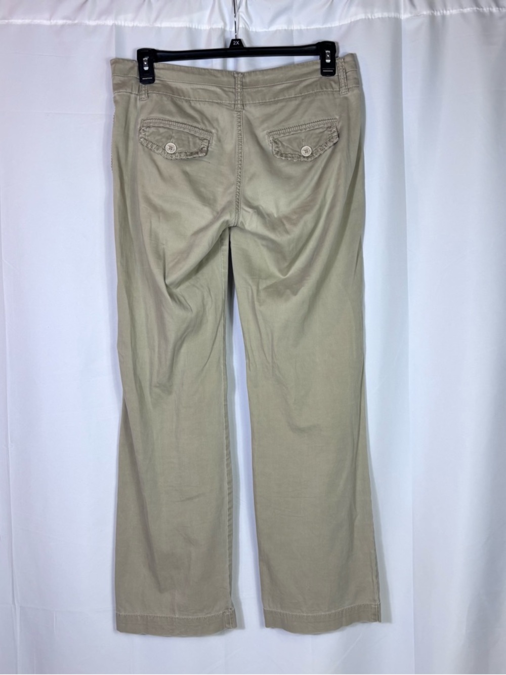 BKE Serena Curvy Fit Khaki Wide Leg Pants 31 Mid Rise Y2K Utility Casual Stretch - Picture 3 of 14